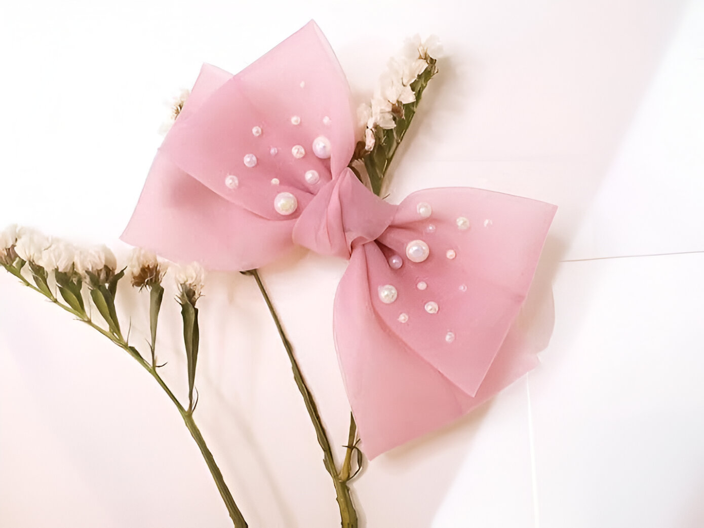 Organza Hair Bow Clip