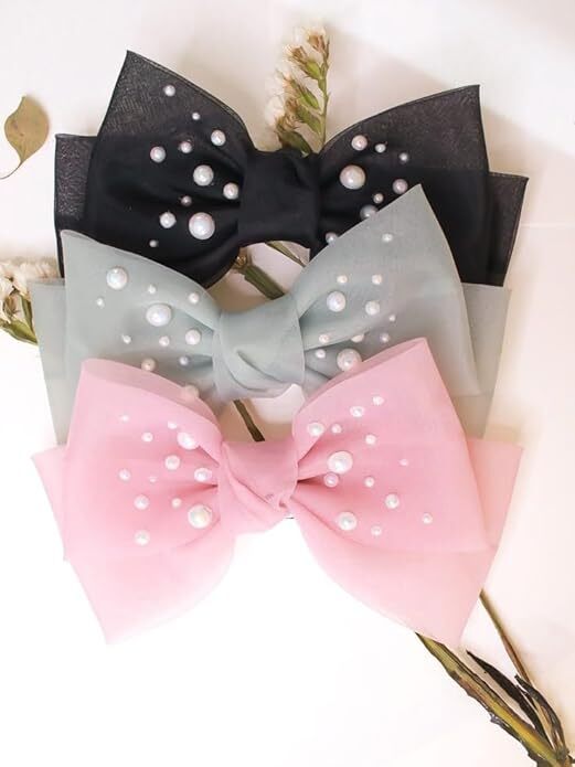 Organza Hair Bow Clip - Image 3