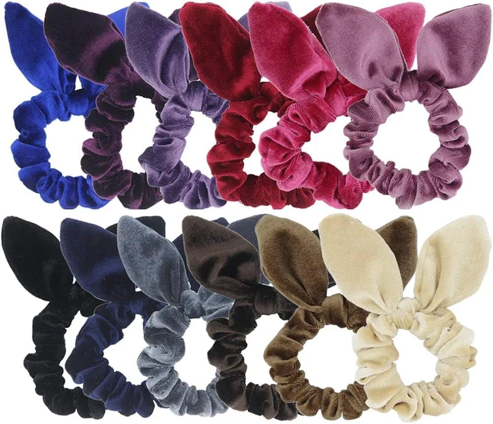 Velvet Bunny Ears Scrunchies - Image 5