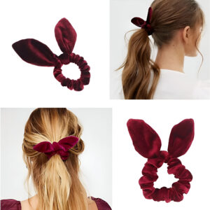 Velvet Bunny Ears Scrunchies